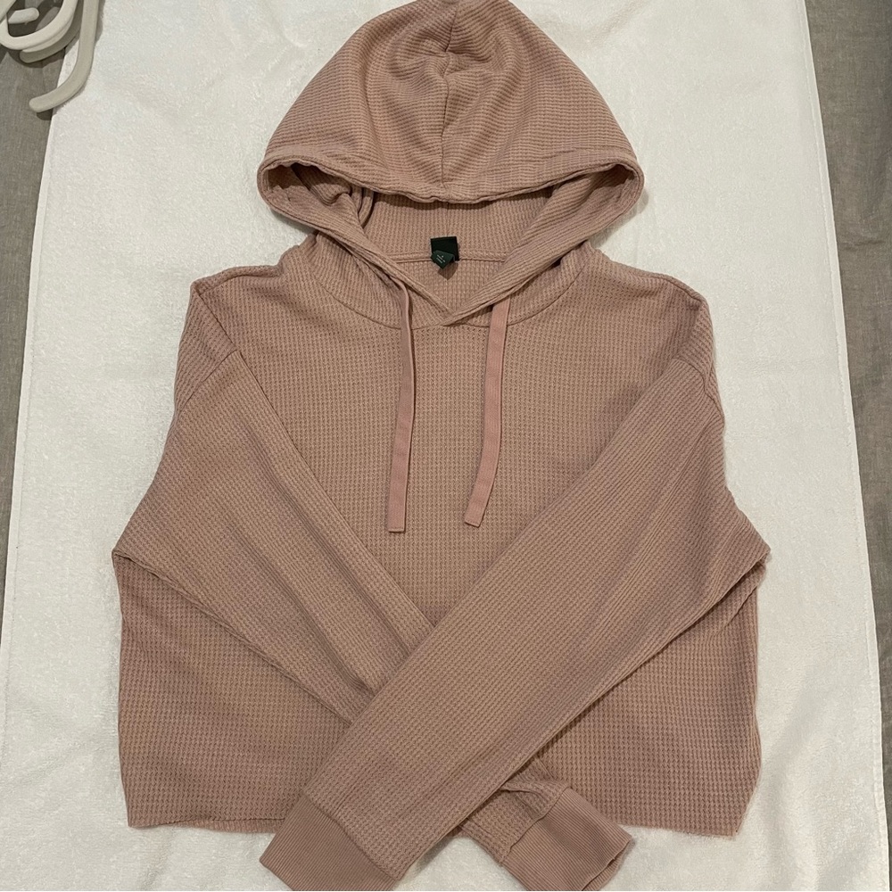 Pink cropped hoodie